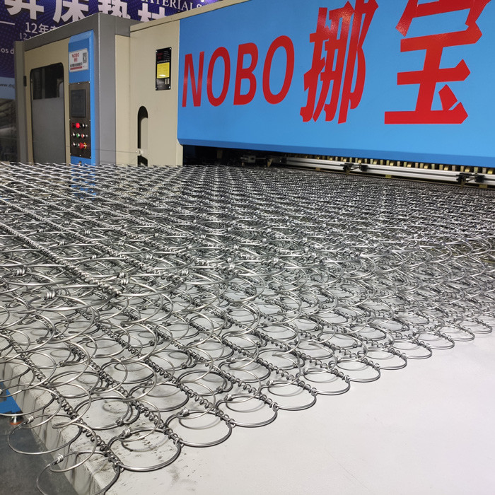 Dia 1.3 - 1.6mm Bedding Mattress Production Line Bonnell Spring Type